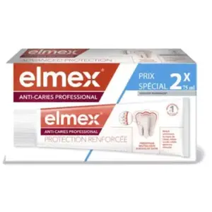 Comparateur de prix : Elmex Dentifrice Anti-caries protection renforcée 2x75 ml