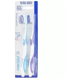 Meridol Parodont Expert Duo Pack Brosses à Dents Extra Doux - Bleu et Violet