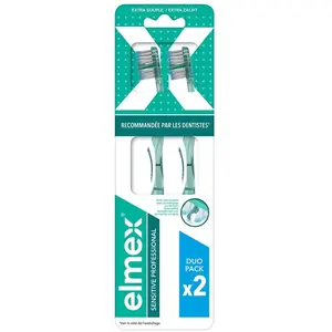 Comparateur de prix : ELMEX Sensitive brosse à dents extra souple lot de 2