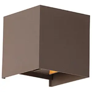 QAZQA Applique d'extérieur brun rouille avec LED 2 lumières IP54 - EdwinVendu paramazon