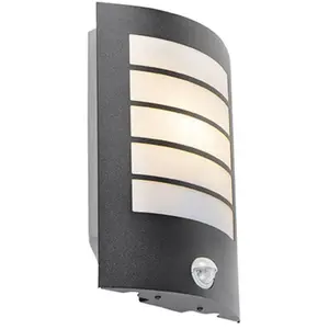 QAZQA Applique murale exterieure noire IP44 avec capteur de mouvement - MiroVendu paramazon