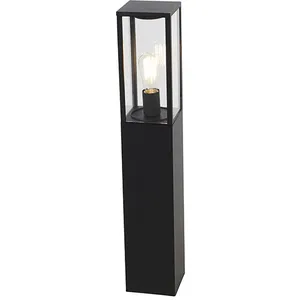 Comparateur de prix : QAZQA Lampe d'extérieur industrielle noire 80 cm IP44 - Charlois