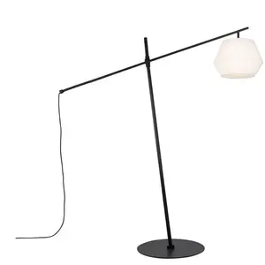 QAZQA Lampadaire extérieur design noir IP44 avec abat-jour blanc - RobbertVendu paramazon