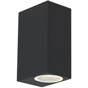Comparateur de prix : QAZQA Lot de 2 appliques modernes noires IP44 - Baleno II
