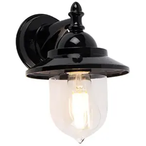 QAZQA Applique d'extérieur classique noire IP44 - Oxford pas cher