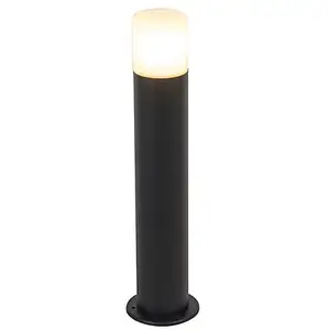 QAZQA Lampe d'extérieur noire avec abat-jour blanc opale 50 cm - OdenseVendu paramazon