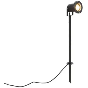 QAZQA Spike spot noir 40 cm avec câble et fiche IP44 - BasicVendu paramazon