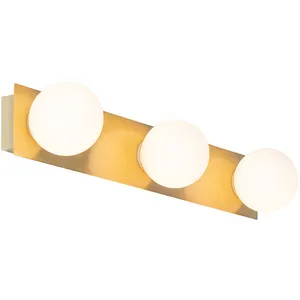 Comparateur de prix : QAZQA Applique moderne or 48 cm IP44 3 lumières - Cederic