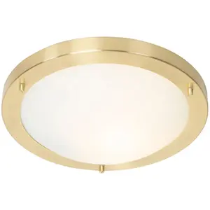 QAZQA Plafonnier moderne doré 31 cm IP44 - YumaVendu paramazon