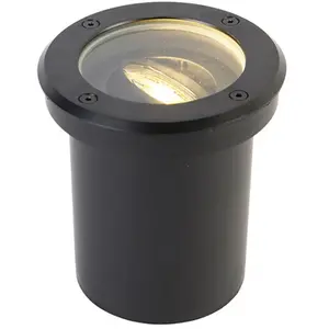 QAZQA Spot de sol extérieur moderne noir IP65 - Delux