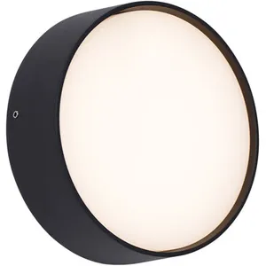 Comparateur de prix : Qazqa - dop - led Applique murale - 1 lumière - ø 16 cm - Noir - Moder...