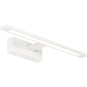 QAZQA Applique murale blanche 41,5 cm avec led ip44 - jerreVendu paramazon