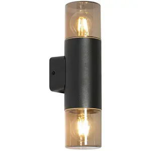 QAZQA Applique d'extérieur moderne noire 2 lumières IP44 - OdenseVendu paramazon