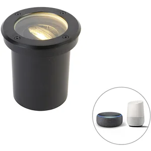 QAZQA Spot de sol extérieur intelligent noir réglable avec Wifi GU10 - DeluxVendu paramazon