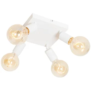 QAZQA Spot moderne carré blanc 4 lumières - Facil pas cher