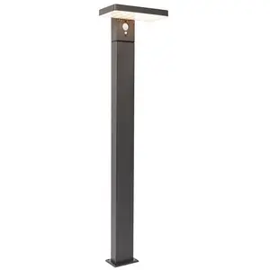 QAZQA Borne d'extérieur gris foncé 80 cm avec LED et solaire - SunnieVendu paramazon