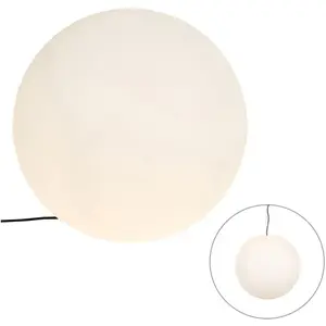 Nura - Lampadaire - 1 lumière - ø 56 cm - Blanc - Moderne - éclairage extérieur - QazqaVendu paramazon