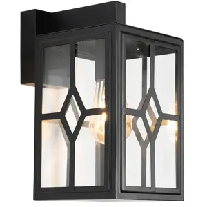 QAZQA Applique extérieure classique noire IP44