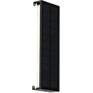 Comparateur de prix : QAZQA Applique extérieure noire 30 cm LED solaire 4 niveaux