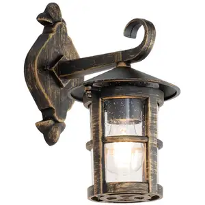 QAZQA herb - Klassieke Wandlamp voor buiten - 1 lichts - H 29.4 cm - G...