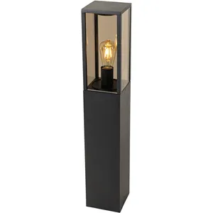 Charlois - éclairage de terrasse et d'allée de jardin - 1 lumière - l 14 cm - Noir - Rustique - éclairage extérieur - QazqaVendu parconforama