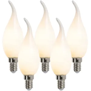 Lot de 5 Ampoule bougies à filament led dimmable E14 F35 mat 3W - Luedd pas cher