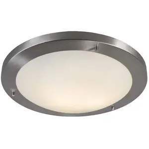 QAZQA Plafonnier moderne acier 41 cm IP44 - YumaVendu paramazon