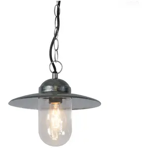 Comparateur de prix : QAZQA Lampe à suspension industrielle zinc IP44 - Munich