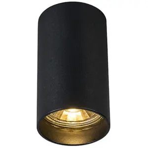 QAZQA Spot moderne noir - Tuba 1Vendu paramazon