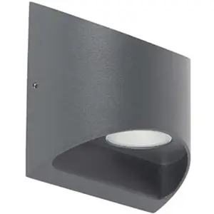 QAZQA Applique d'extérieur moderne gris foncé avec LED IP54 - MalVendu paramazon