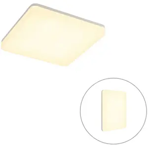Comparateur de prix : QAZQA Plafonnier moderne carré avec LED - Plater