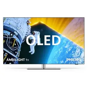 Philips Ambilight (2024) 121cm 48OLED849 4K UHD Google TV, Métal Satiné - Neuf pas cher