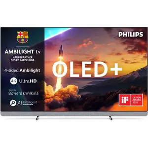 Comparateur de prix : TV OLED+ Ambilight Philips 55OLED910 139 cm 4K UHD 2025 Gris métal