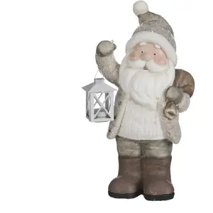 House of Seasons Sculpture de Noël Santa Claus H45