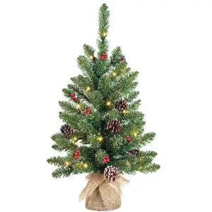 Black Box Arbre de Noël artificiel Creston - 41x41x60 cm - PVC - Vert pas cher
