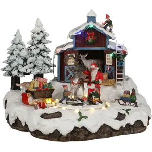 Luville Village de Noël miniature village du père Noël H20 pas cher