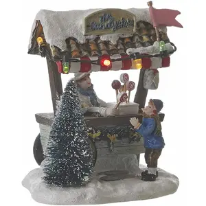 Comparateur de prix : Luville Village de noël miniature stand de bonbons H10