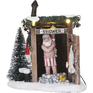 Comparateur de prix : Luville Village de noël miniature père noël dévêtu H11