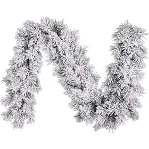Comparateur de prix : Black Box Trees Guirlande de noël artificielle effet givre L270