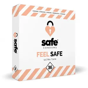 Comparateur de prix : SAFE - Boîte de préservatifs en latex ultrafins - 36 unités