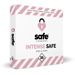 SAFE - Préservatifs - Nervurés et perlés - 36 unités pas cher