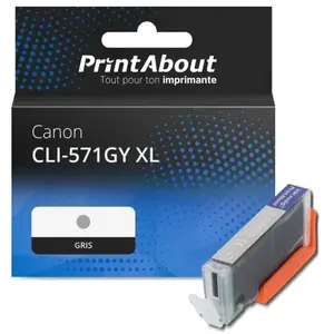 Comparateur de prix : PrintAbout Cartouche compatible Canon CLI-571GY XL - Gris - Grande capacité