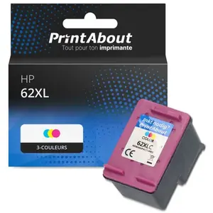 Comparateur de prix : PrintAbout Cartouche compatible HP 62XL (C2P07AE) - 3-couleurs - Grande capacité