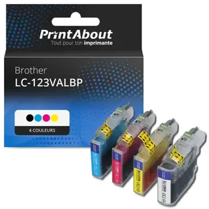 Comparateur de prix : PrintAbout Cartouche compatible Brother LC-123VALBP - 4 couleurs - Multipack