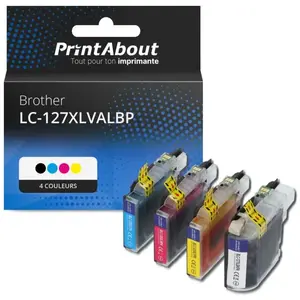 Comparateur de prix : PrintAbout huismerk Inktcartridge LC-127XLVALBP 4-kleuren Multipack Ho...
