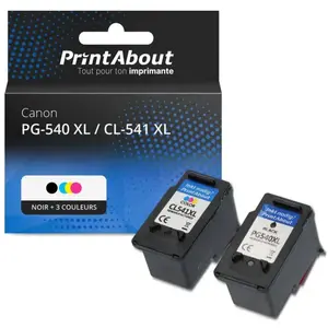 Comparateur de prix : PrintAbout huismerk Inktcartridge PG-540 XL / CL-541 XL Zwart + 3 kleu...