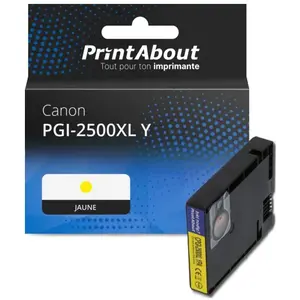 Comparateur de prix : PrintAbout Cartouche compatible Canon PGI-2500XL Y  - Jaune - Grande capacité