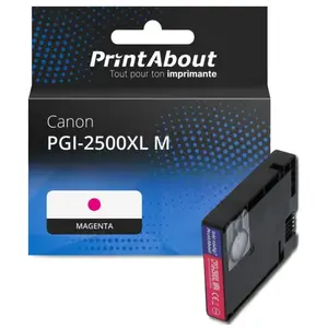 Comparateur de prix : PrintAbout Cartouche compatible Canon PGI-2500XL M - Magenta - Grande capacité