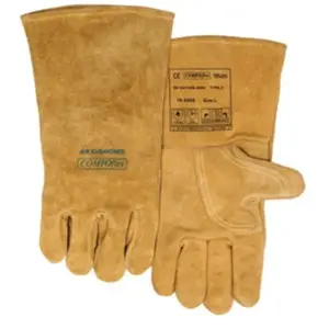 Comparateur de prix : WELDAS Gant de soudeur Bucktan taille xxl (10,5) jaune croûte de cuir en 388, en 12477, en 1149-2