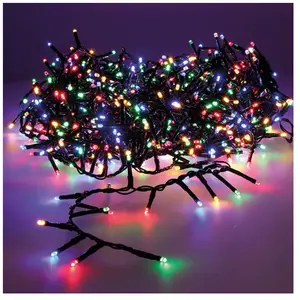 Lumineo Guirlande Led Compacte Clignotante Exterieure Multicolore 16m 500l Cable Vert pas cher